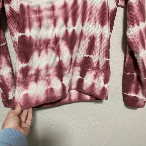 Anthropologie Pilcro Tie Dye Waffle Knit Cowl Neck Sweater - Picture 11 of 11